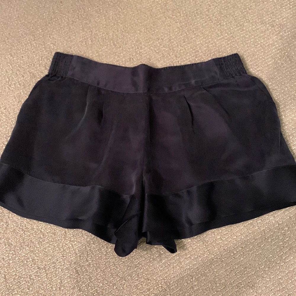 SILK NAVY SHORTS